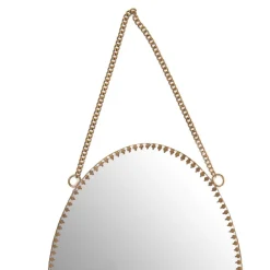 Kopad Miroir ovale en métal et verre